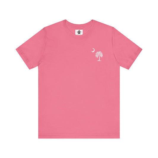 Palmetto Tree and Crescent - Front and Back Print - Unisex Jersey Short Sleeve Tee