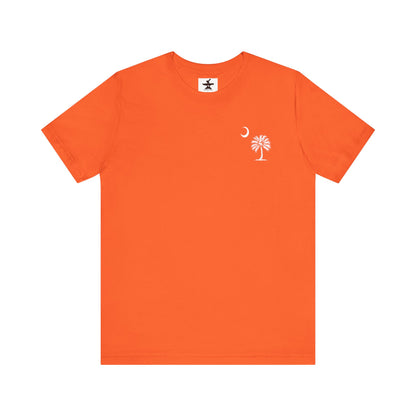 Palmetto Tree and Crescent - Front and Back Print - Unisex Jersey Short Sleeve Tee