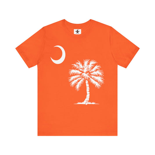 Palmetto Tree and Crescent Tee Shirt-Unisex Jersey Short Sleeve Tee