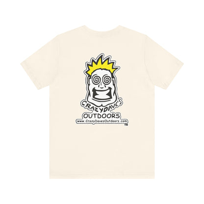Crazy Daves Outdoors Logo  Front and Back- Tee - Front- Unisex Jersey Short Sleeve Tee