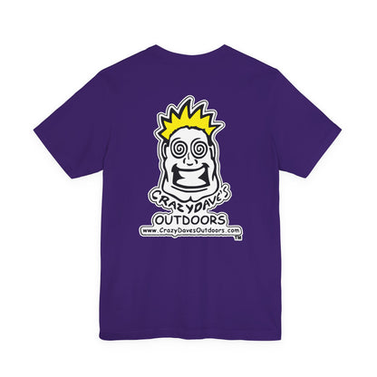 Crazy Daves Outdoors Logo  Front and Back- Tee - Front- Unisex Jersey Short Sleeve Tee