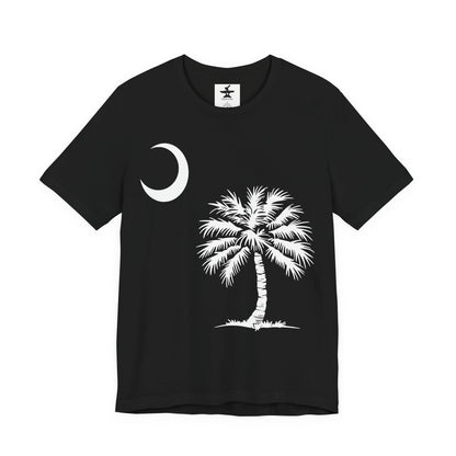 Palmetto Tree and Crescent Tee Shirt-Unisex Jersey Short Sleeve Tee