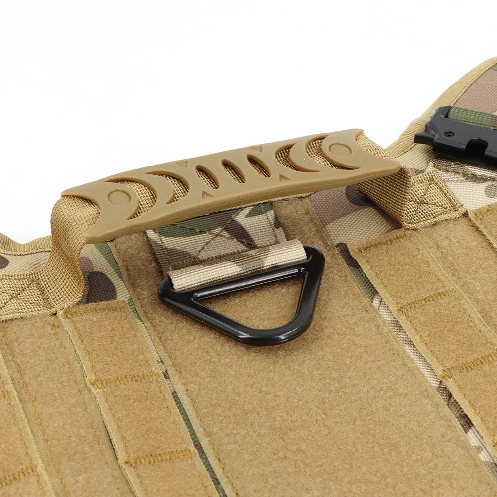 Dog Harness for Large Dogs Collar Leash Molle Pouch Military Harnesses French Bulldog Pet Tactical Training Vest Dog Accessories